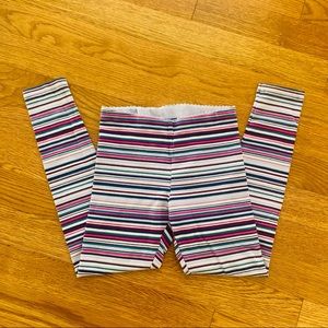 Purple striped girls Tea Collection leggings size 6